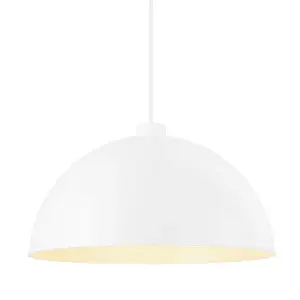 GoodHome Songor White Pendant Light shade (D)38cm