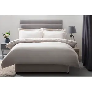 Cotton Solid Colour Duvet Cover Set with Pillowcases Oyster / Single Duvet Cover + 1 Standard Pillowcase