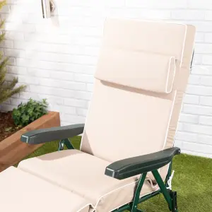 Alfresia Taupe Sun Lounger Chair Garden Cushion