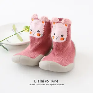 2x Unisex Baby Girl Boy Toddler Anti-slip Slippers Socks Cotton Shoes Winter Warm