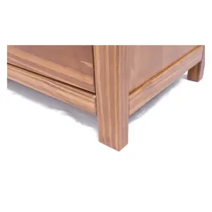 Padua Lacquered 1 Drawer TV Cabinet Brass Drop Handle