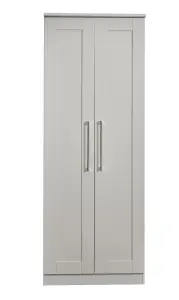 Ripon 2 Door Wardrobe in Grey Ash (Ready Assembled)