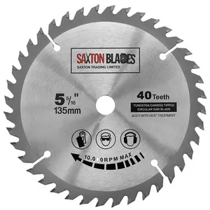 Saxton TCT13540T  TCT Circular Blade 135mm x 40T