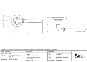 From The Anvil Polished Marine SS (316) Newbury Lever on Rose Set (Plain) - Unsprung