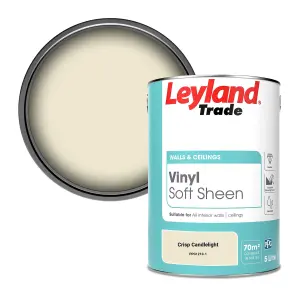 Leyland Trade Vinyl Soft Sheen Walls & Ceilings Emulsion Paint Crisp Candlelight (PPG1210-1) - 5L