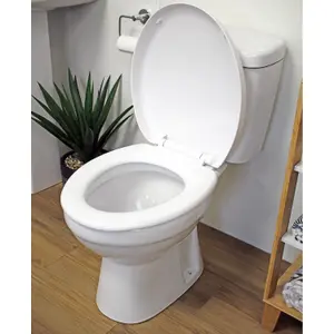 Showerdrape Seville White Wrap Over Plastic Soft Close Toilet Seat