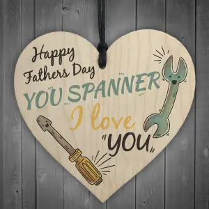 You Spanner Fathers Day Dad Daddy Shabby Chic Wooden Hanging Sign Plaque Gift Funny Novelty Joke Present