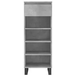 Shoe Cabinet Concrete Grey 40x36x105 cm Engineered Wood