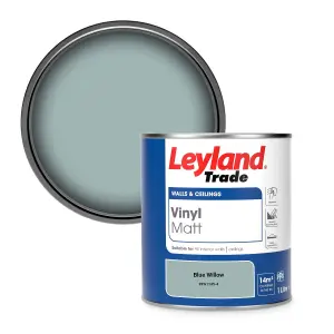 Leyland Trade Vinyl Matt Walls & Ceilings Emulsion Paint Blue Willow (PPG1145-4) 1L