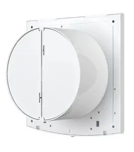 White Bathroom & Kitchen Extractor Fan 125mm with Non-Return Valve