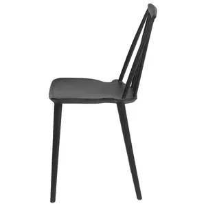 Set of 2 Dining Chairs VENTNOR Black