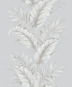 Galerie Palazzo Silver Grey Fern Embossed Wallpaper