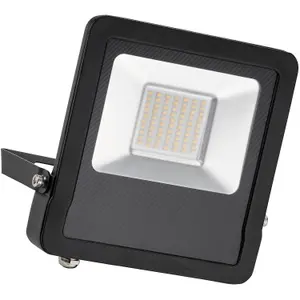 Outdoor IP65 LED Floodlight - 50W Cool White LED - 4000 Lumens - Angled Bracket