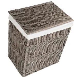 Wicker Slim Laundry Basket Bin