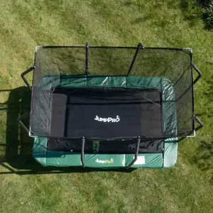 10ft x 7ft JumpPRO™ Xcite Green Rectangular Trampoline with Enclosure