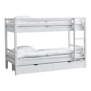  European Single (90 x 200cm) 2 Drawer Standard Bunk Bed