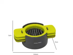 CALITEK Egg Cutter Wedger Slicer 3 in 1 Multi Tool Stainless Steel