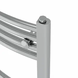 Rinse Bathrooms Electric Heated Towel Rail Curved Chrome Bathroom Towel Radiator 1400x400mm - 800W