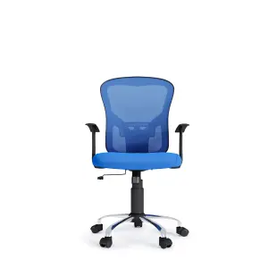 Tampa Office Chair with Wheels in Blue Fabric