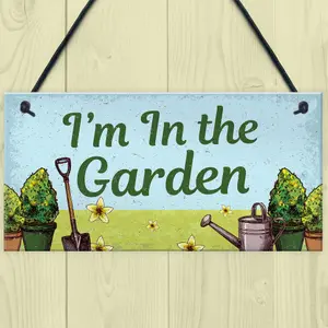 Red Ocean Novelty Garden Hanging Signs And Plaques Backyard Allotment Garden Shed Sign Gifts For Him Her