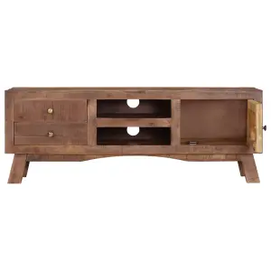 Berkfield TV Cabinet 110x30x40 cm Rough Mango Wood