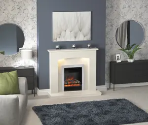 Athena Chrome & Black Inset Electric Fire