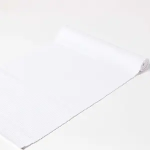 Homescapes Cotton Plain White Table Runner