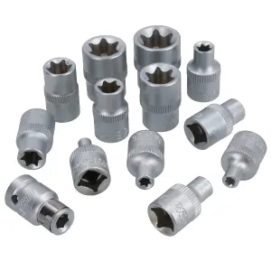 Male / Female / Torx / Star / Tamperproof E Type  Sockets 3/8" Drive 34pcs