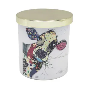 Scented Candle Cashmere & Silk Bug Art Connie Cow Hand Poured Aromatherapy