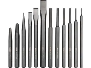 YATO YT-4714, chisel and punch set 12 pcs in handy case, hardened CrV steel