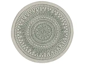 Reversible Round Area Rug 140 cm Green YALAK