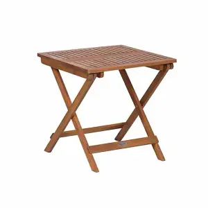 Mini Square Folding side Table - Acacia Hardwood - L50 x W50 x H45 cm