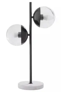 Interiors By Premier Handcrafted Black Finish Metal Table Lamp, Minimalist Design Bedside Lamp, Versatile Lamp On A Table