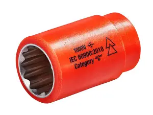 High-Performance 21mm Insulated Drive Socket for Electrical Safety