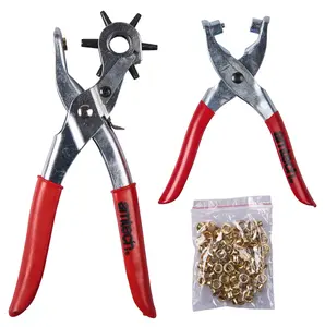 Amtech B1460 LEATHER PUNCH & EYELET PLIER SET - WITH 100pc EYELETS