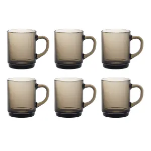 Duralex Set of 6 Versailles Mugs Smoke 26cl