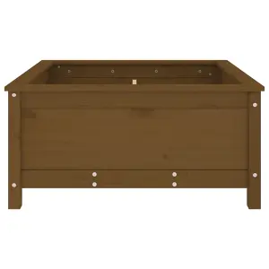 Berkfield Garden Planter Honey Brown 82.5x82.5x39 cm Solid Wood Pine