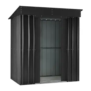 6 x 4 Pent Metal Garden Shed - Anthracite Grey (6ft x 4ft / 6' x 4' / 1.8m x 1.2m)