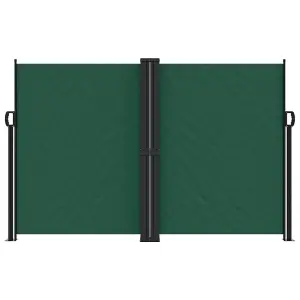 Berkfield Retractable Side Awning Dark Green 160x1000 cm