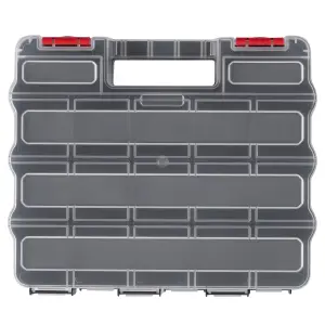 Hardys 32cm Double Layer Plastic Toolbox Storage Compartment DIY Organiser Tray Case