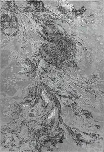 Modern Abstract Water flow Grunge Texture Area Rugs Black 200x290 cm