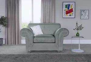 The Great British Sofa Company Windsor Granite Armchair - Silver Feet