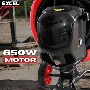 Excel 160L Portable Cement Mixer 240V/650W with Wheels