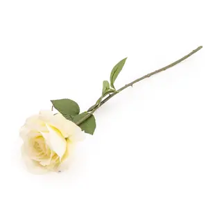 Cream Rose Single stem Artificial flower