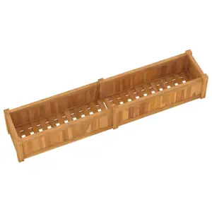 Berkfield Raised Bed 150x30x25 cm Solid Wood Teak