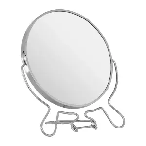 Essentials by Premier Mison Silver Effect Two Sided Small Shaving Mirror