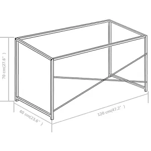 Berkfield Computer Desk White and Oak 120x60x70 cm