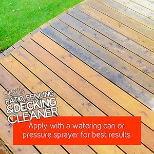 Cleenly Patio Fencing & Decking Cleaner Fluid Concentrate for Outdoor Use Pet Friendly (10 Litres)