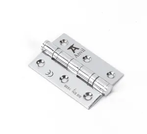 From The Anvil Polished Chrome 3 Inch Ball Bearing Butt Hinge (pair) ss