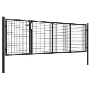 Berkfield Garden Gate Steel 350x75 cm Anthracite